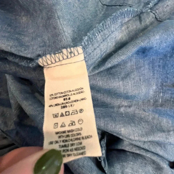 ~Free People~ Chambray Top - S/P - Picture 5 of 6